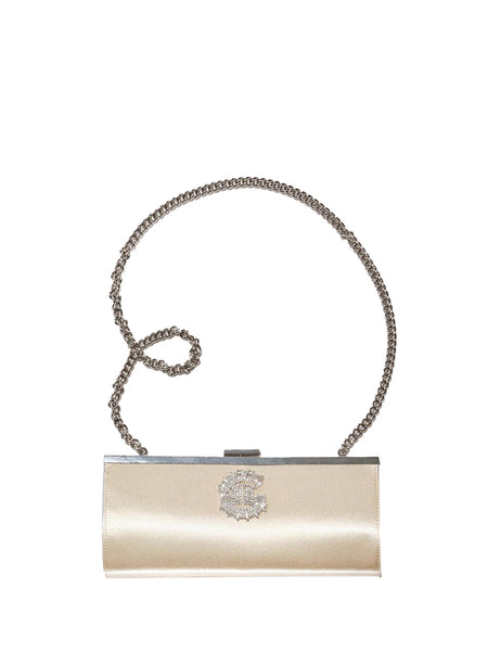 GAELLE PARIS 2USCITA Pochette Donna Champagne con tracolla e logo gioiello