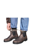 BLUNDSTONE Bikers Chelsea In Pelle Marrone/Nero