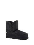 MOU Eskimo Boot 18 With Rhinestones Logo Donna - Nero