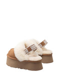 UGG Eskimo Boots Bambina color ciliegia con fodera in lana rigenerata