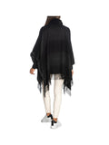 YES ZEE Poncho Donna - Nero