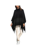 YES ZEE Poncho Donna - Nero