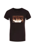 ARMANI EXCHANGE T-Shirt Black W/Gold