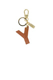 Portachiavi Unisex Naturale in ecopelle con lettera