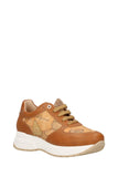 Sneakers Geo Stampa Cuoio Beige