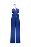 Tuta Jumpsuit A Palazzo Con Top Bluette