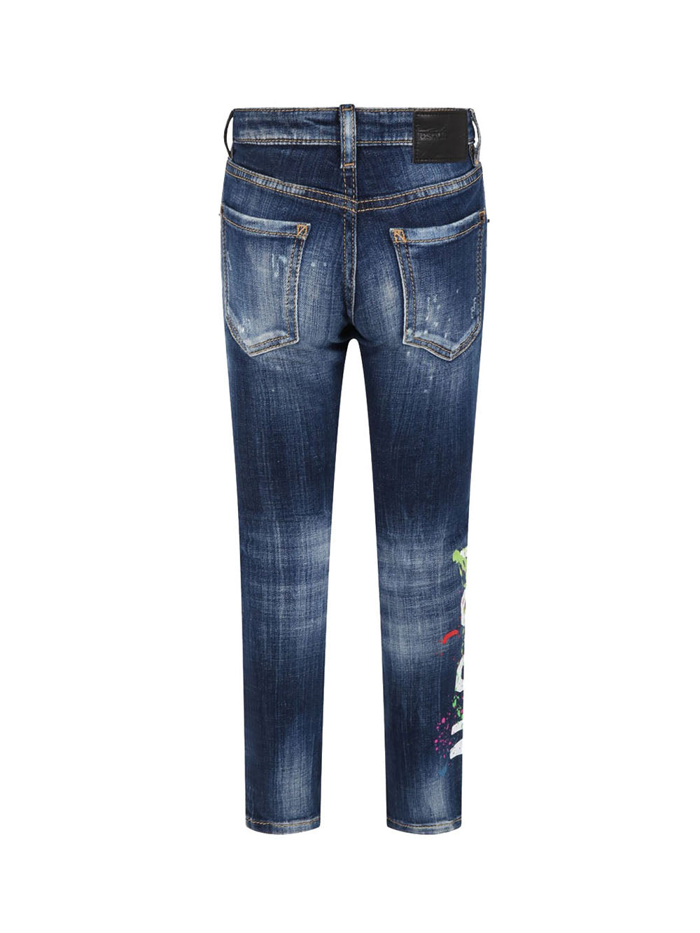 DSQUARED ICON Jeans cinque tasche Bambino in cotone con chiusura bottone